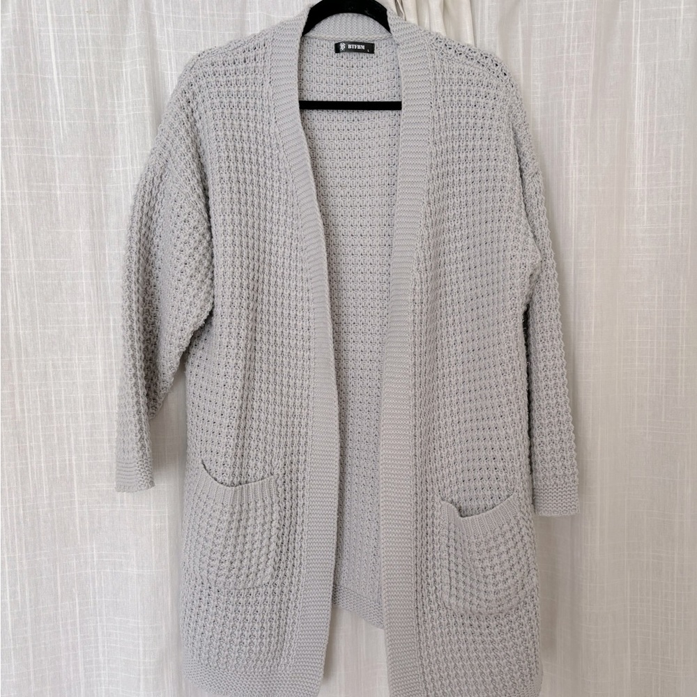 Grey Knit Cardigan